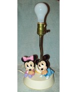 Mickey Minnie Mouse Lamp Night Light Dolly Inc Vintage plush lot Goofy D... - $22.00