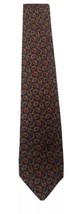 BROOKS BROTHERS MAKERS Men&#39;s Necktie - Red/Gold Cufflink Pattern 100% Silk - $16.78