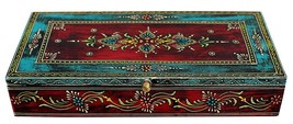 Wooden Rectangular Jewelry Tarot Trinket Box, Celestial Home Décor Multicolor - £59.97 GBP