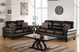 Madan 2-Piece Living Room Sofa Set Upholstered in Bonded Leather - $22,299.96 MXN