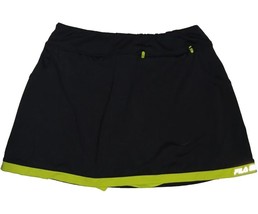 Fila Women&#39;s Activewear Tennis Golf Skort&#39;s Black &amp; Neon Green Back Pockets Sz M - £17.93 GBP