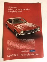 1971 Ford Maverick Vintage Print Ad Advertisement 1970s pa16 - £6.22 GBP