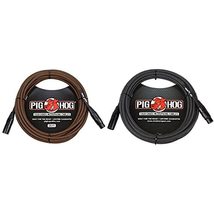 Pig Hog PHM20BRD Black/Red Woven High Performance XLR Microphone Cable, 20 Feet - £21.73 GBP