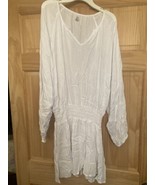 Raisins Womens Juniors Solid Maui Swim Cover Up Dress White Size M G7100... - £13.47 GBP