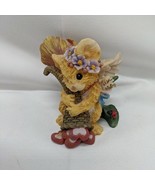 Ceramic Cupid Mouse Holding Gord With Valentine Hearts  3&quot; - $12.82
