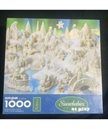 1995 SPRINGBOK PUZZLE SNOWBABIES AT PLAY RETIRED NIB 1000 Pieces Hallmar... - $24.74