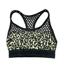 Victoria&#39;s Secret PINK Sports Bra Womens XS Black Green Camo Racerback EUC - £12.45 GBP