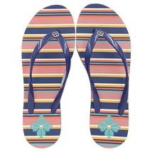 Kate Spade NY Women Flip Flip Thong Sandals Flyaway Size US 9B Sidewalk Striped - £42.04 GBP