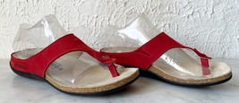 Mephisto Agacia Red Suede Leather Thong Slip On Casual Sandals - Women&#39;s... - $41.76