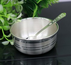 999 solid sterling silver bowl spoon stay baby/kids healthy, silver vess... - £152.68 GBP