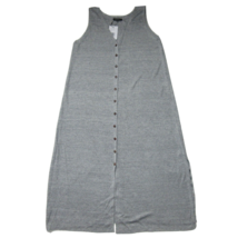 NWT Lafayette 148 Button-Front Shift in Zinc Melange Linen Knit Shirt Dress XS - £48.27 GBP