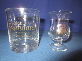 Saint Brendan&#39;s Old Fashion &amp; Bailey’s Irish Cream Footed Cordial Glasses Shot - £7.98 GBP