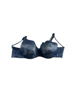 Cacique 46D Lightly Lined Balconette Womens Bra Blue Lace Underwire Lane... - £22.55 GBP