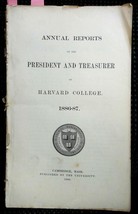 1886-7 Antique Harvard University College Annual Rpt - £67.22 GBP