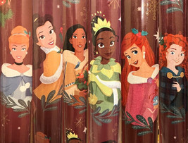 1 Roll Disney Princess Christmas Gift Wrapping Paper 70 sq ft Total - $8.00
