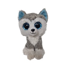 Ty Beanie Boos Slush Husky Dog Gray White Plush Stuffed Animal 6.5&quot; - $21.28
