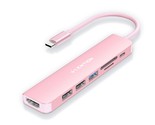 LENTION USB C Hub with 100W Charging, 4K HDMI, Dual Card Reader, USB 3.0... - $37.99