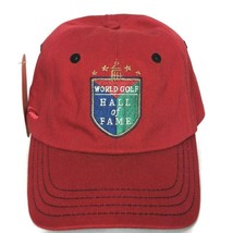 NWT World Golf Hall Of Fame Mens Golf Red Strapback Hat Cap - £31.13 GBP