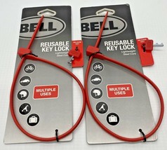 Bell Sports Reusable Lightweight Steel Core Zip Tie Key Lock w/ Key 7117... - $13.85