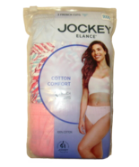 Jockey Elance French Cut 1 Pack = 3 Panties Women Sz 9 Cotton Blue Pink Multi - $24.66