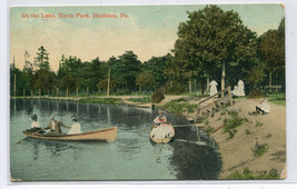 Boating On The Lake Hazle Park Hazleton Pennsylvania 1911 postcard - £5.44 GBP