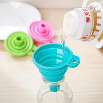 Collapsible Funnel Mess-Free Pouring Jars, Salt &amp; Pepper, Travel Bottles Kitchen - £2.49 GBP+