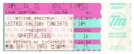 Grateful Dead Concert Ticket Stub September 13 1993 Philadelphia Pennsylvania - £26.29 GBP