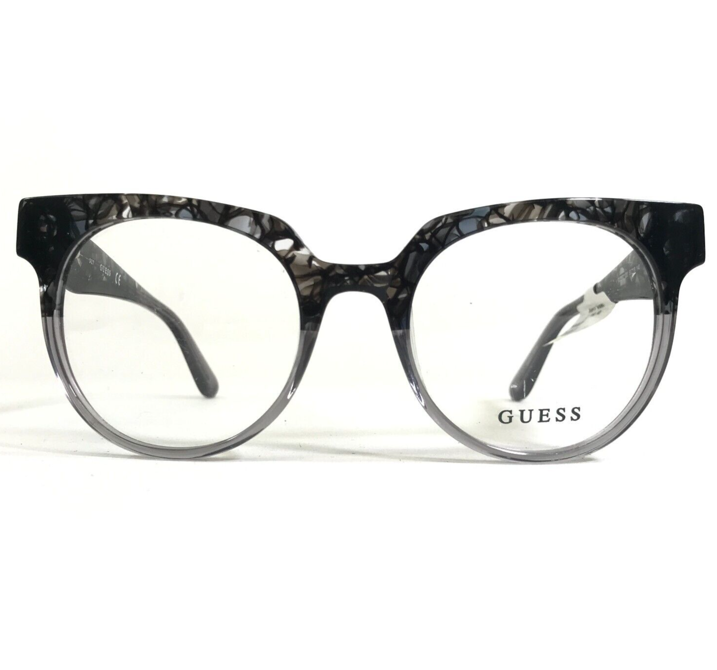 Primary image for Guess Eyeglasses Frames GU2652 020 Black Gray Clear Round Full Rim 50-18-140