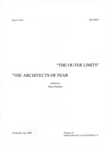 1963’s THE OUTER LIMITS: ARCHITECTS OF FEAR repro TV series script - $30.82 CAD
