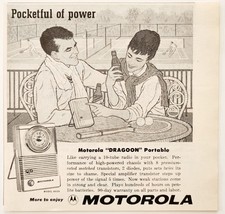 1959 Motorola Dragoon Portable Radio Advertisement Vintage Electronics D... - $19.99