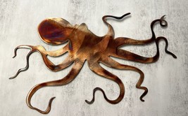 Ocean Octopus - Metal Wall Art - Copper 13&quot; x 8&quot;  - £20.48 GBP