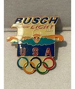 Bush Light Beer USA Olympic Swim Team Souvenir Collectable  Hat/ Lapel Pin - $205.94 MXN