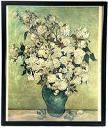 Vase Of Roses Vincent Van Gogh Vintage Art Print White Roses Green Vase ... - $108.04 CAD