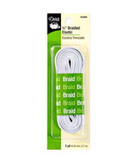 Dritz 9330W White Braided Craft Elastic 1/4&quot; x 3-yard - £2.05 GBP