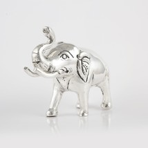 Solid Silver Elephant Statue,Hand Carved, Elephant Article, Silver Statue, Home  - £188.64 GBP