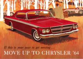 1964 Chrysler 300 Road Races Move Up To Chrysler  Original card 6x9 2A - £10.49 GBP