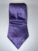 Beautiful Purple Neck Tie With Square Accents Apt 9 Handsome Fun Neck Tie - £11.00 GBP