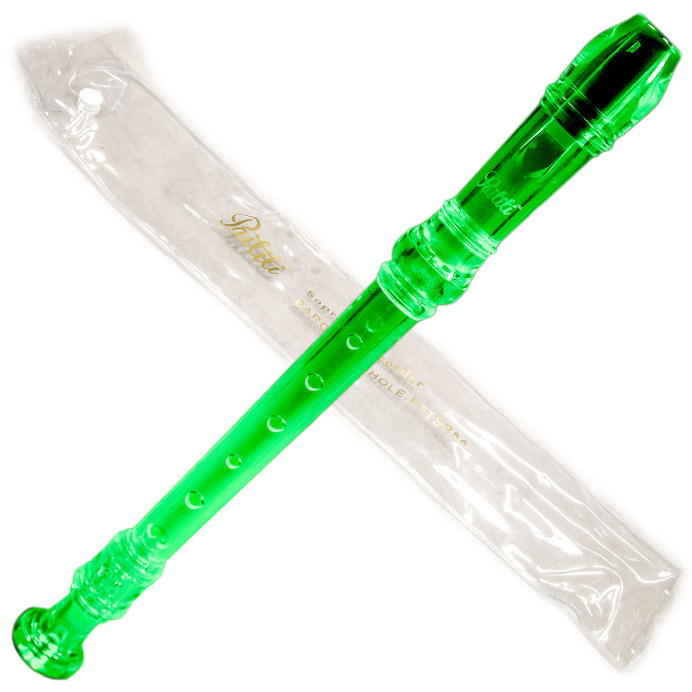 High Quality 8 Holes Soprano Recorder Green ABS Plastic Baroque Style - $8.99