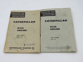 CATERPILLAR D318 ENGINE PARTS MANUAL LOT OF 2 VTG OEM - $14.80