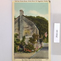 Vtg St Augustine Florida Linen Postcard Don Toledo House Aviles St 1946 ... - $282.73 MXN