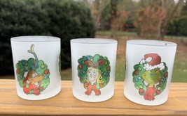 Set 3 THE GRINCH Max Cindy Lou Frosted Lowball Juice Christmas Glasses 1... - $44.54