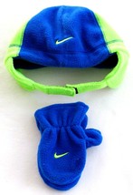 Nike Blue & Green Fleece Winter Hat & Mittens Toddler 2-4T Toddler 2T - 4T NWT - $22.27