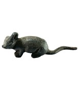 Vintage Cast Iron Mouse Figurine – Primitive Folk Art Sculpture, 5” Long - $14.95