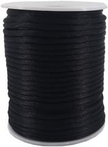 3Mm Black Satin Cord Rattail Silk Cord Chinese Knot Thread for Jewelry Making 5 - £12.13 GBP