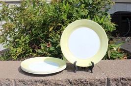 Set of 6 Corelle YELLOW CRACKLE 10.25&quot; Dinner Plates EUC - £26.29 GBP