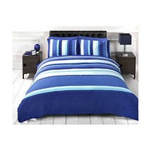 Signature Striped Adults Teenagers Quilt Duvet Cover and Pillowcase Bedd... - $26.00