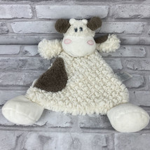Nat &amp; Jules DEMDACO 2016 Cow Rattle Toy Security Blanket Lovey Unisex So... - $314.29 MXN
