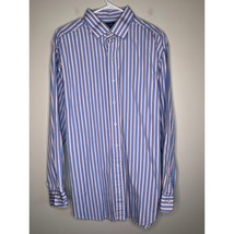 1990s Polo Ralph Lauren Regent Pink Blue Pinstripe Prep Twee Old Money S... - $30.00