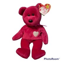 1998 Ty Valentina Beanie Baby Plus Teddy Bear 9&quot; some errors PE Pellets - $7.99