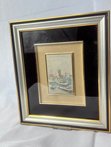 Vtg Marchio Preziosi Sterling Silver .925 Relief Art Framed Sailboats Do... - £31.51 GBP